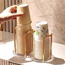 1pc Elegant Acrylic Disposable Cup Holder - Ideal For Home, Cafe, Office & Hotel Use