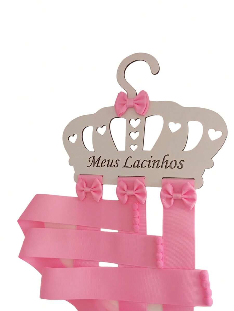 Porta Laços de menina infantil, organizador em MDF Meus Lacinhos