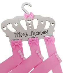Porta Laços de menina infantil, organizador em MDF Meus Lacinhos