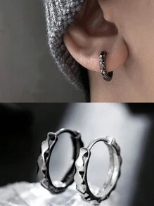 3 件时尚简约独特组合男士耳环，自由搭配各种日常服装，适合礼物、圣诞节、新年、情人节假期