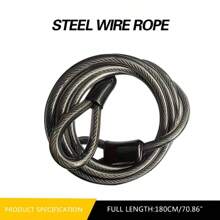 1.8m Lock Cable Mtb Road Anti-Theft Security Steel Wire Lock