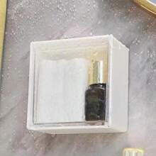 4pcs Plastic Wall Mounted Storage Boxes Dustproof Bathroom Organizer For Cotton Swabs Makeup Adhesive Small Jewelry Holder Box Back To School