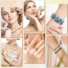 8-Piece Set Of Bracelet Elastic Cord, Bracelet Elastic Cord Bead Cord Jewelry Cord, Necklace, Clay Beads, Pony Beads