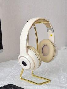 1 Stück Metall Kopfhörer Ständer für den Schreibtisch, geeignet für alle Kopfhörergrößen, gold/rosegold