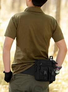 Bolsa de cintura para hombres, bolsa impermeable de nailon para botella de agua y teléfono móvil para senderismo, bolsa de cintura para deportes al aire libre, bolsa de caza, bolsa de cintura resistente al desgaste para viajes, bolsas para hombres, regalos para hombres en Navidad, vacaciones de invierno, regalos del Día del Padre, novio, bolsa negra, artículos esenciales para vacaciones, bolsa para hombre, riñonera, bolsa escolar de verano, bolsa de primavera