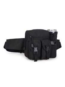 Bolsa de cintura para hombres, bolsa impermeable de nailon para botella de agua y teléfono móvil para senderismo, bolsa de cintura para deportes al aire libre, bolsa de caza, bolsa de cintura resistente al desgaste para viajes, bolsas para hombres, regalos para hombres en Navidad, vacaciones de invierno, regalos del Día del Padre, novio, bolsa negra, artículos esenciales para vacaciones, bolsa para hombre, riñonera, bolsa escolar de verano, bolsa de primavera