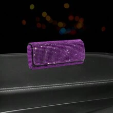 1 pièce Étui à lunettes décoratif avec strass, boîte de rangement pour lunettes