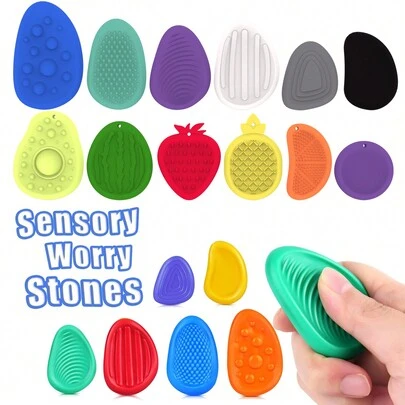 Sensory Soothing Stone: Soft Textured Fidget Toy For Teens - Relieves Anxiety And Stress, Suitable For Students, Stress Relief Toy, Sensory Toy, Toy, Sensory Toy, Stress Relief Toy, Easter Gift