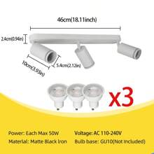 CANMEIJIA 1PC GU10 Led Ceiling Lamp Replaceable GU10 Bulb Ceiling Spotlight Kitchen Pendant Lamp Living Room Chandelier SpotLight For Dining Room - GU10 Ceiling Spotlight - View 30