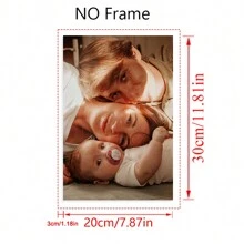 1pc Personalized Custom Canvas Photo Poster With DIY Wooden Frame Or Frameless Poster, Perfect Gift For Family And Friends.Customized Photo Canvas, Canvas Poster, Canvas Print, Perfect Wall Decoration Painting, Canvas Painting, Perfect Love Anniversary Gift, New Year Gift, Valentine's Day Gift Gifts Birthday Graduation