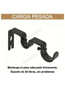 Support Set 3 Double Curtain Rods For Wall Adjustable Hook - Multicolor - View 5