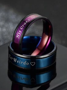 RIINHOO 1 chiếc nhẫn trái tim đính đá Zirconia LOVE, thiết kế tối giản, phong cách thanh lịch, thích hợp cho ngày hẹn hò, tiệc tối, quà tặng ngày lễ tình nhân - Vàng - Xem 4