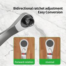 1pc Mini Chromium Vanadium Steel 1/4inch Ratchet Screwdriver Wrench,72 Teeth Household Hardware Manual 10pcs Screwdriver Set, Tools For Men - Multicolor - View 7