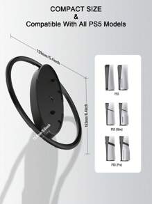1pc PS 5 Console Vertical Stand For PS 5, PS 5 Slim, PS 5 Pro, Universal Metal Round Dock Base Stand, Anti-Slip Mount For Play Station5 Disc And Digital Editions, Desktop Bracket Accessories.