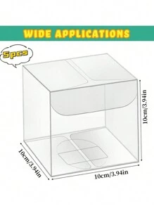 LIXUN 5 件透明礼品盒 - 透明 PVC 塑料礼品盒，适合感恩节、圣诞节、婚礼、派对、生日、糖果、咖啡和茶 - 透明 - 查看 11