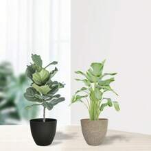 Frosted Imitation Stone Flower Pots Gardening Flowers Green Plant Pots European Style Thickened And Durable Plastic Flower Pots