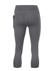 Bộ 3 Quần Legging Thể Thao Cho Nữ - Quần Yoga Capris, Quần Nén Chạy Bộ Thể Dục - Vàng - Xem 4