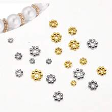 20 sztuk/worek 3/4/5/6mm stal nierdzewna kwiatowe przekładki koraliki złote stokrotki przekładki płatek śniegu przekładki biżuteria przekładki do bransoletki naszyjnika dokonywanie ustaleń