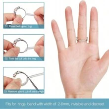 12pcs Ring Adjuster Sizers In 4 Sizes, Invisible Snug Fit Ring Guards For Men & Women, Spiral Silicone Tightening Clips Set - Multicolor - View 4