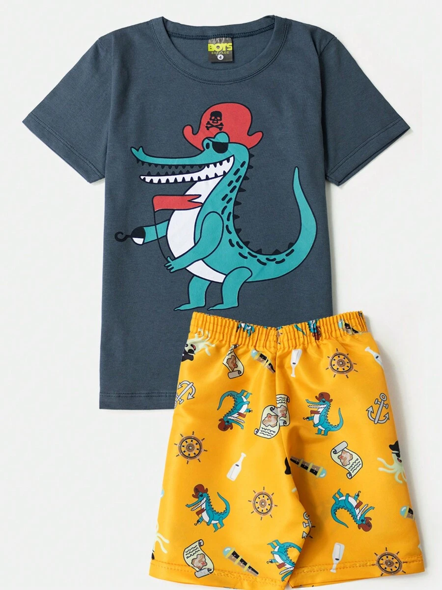 Boys' Set Pirate Alligator Lead 0012 - Boys Brigade - 深灰色 - 查看 1