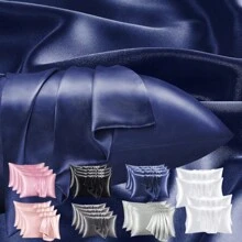 Satin Pillowcase Is Suitable For Hair And Skin Similar To Silk Pillowcase, Pillowcase Large Size 4-Piece Set-Satin Cooling Pillowcase With Envelope Seal