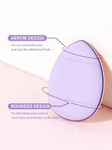 MAANGE 23Pcs Professional Makeup Tool Set With 7pcs Facial Makeup Brushes+16pcs Powder Puff Accessories,Foundation Brush Concealer Brush Powder Brush Contour Brush Eyeshadow Brush Nose Shadow Brush Smudge Brush,Makeup Tools With Soft Fiber And Skin Friendly For Easy Carrying,Brush For Travel,Gift For Women&Girls - 紫色 - 查看 9