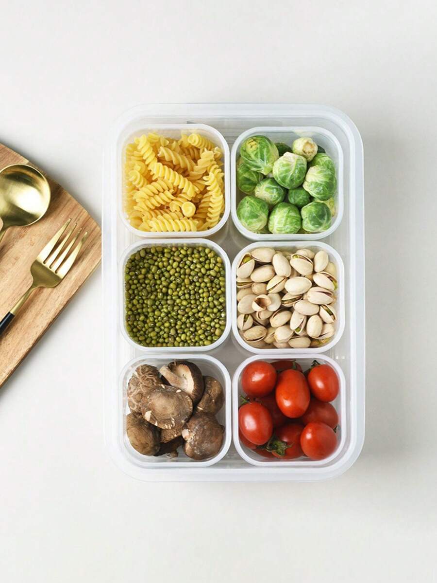 Vassoio Porta Snack 8 Scomparti Con Coperchio - Contenitore Per Frutta E Verdura, Ideale Per Picnic, Feste E Viaggi, Senza BPA