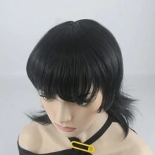 Black Pixie Wigs Short Curly Wigs Pixie Cut Wig For Women Short Black Natural Wavy Synthetic Hair Wig