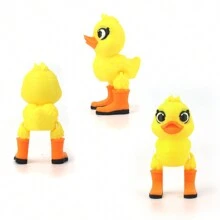 Juguete de pato articulado 3D impreso y divertido, con articulaciones flexibles, juguete antiestrés