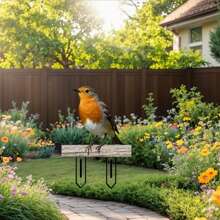 1 Piece, Cardinal Garden Stake, 2D Acrylic Sunlight Catcher, Suitable For Outdoor Decoration, Potted Plants, Lawns, Flower Pots Decoration, Holiday Animal Themed Holiday Accessories