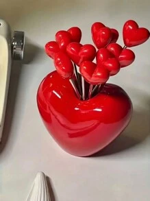 An5/6/ 11-Piece Heart-Shaped Dessert Fork Set, Stainless Steel Fruit And Cake Fork, Romantic Snack Selection For Valentine's Day, Mother's Day, Wedding And Party Gifts