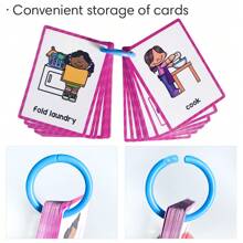 38 Tarjetas didácticas de rutinas diarias para bebé y preescolar, juguetes educativos Montessori de aprendizaje de inglés - Multicolor - Ver 4