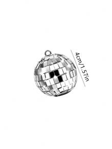 10pcs/20pcs Disco Balls Ornaments, Hanging Mini Disco Balls, Silvery Glass Bright Reflective Hanging Ball Ornament, 70s Disco Party Decor, Home Hanging Decoration Ornaments, Perfect For Holiday Parties And Events Backdrop - Silver - View 7