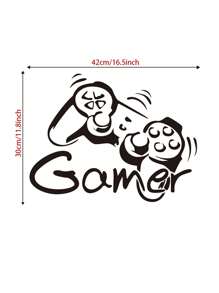 1 Set Game Theme Embossed Wall Stickers, Home Decor For Bedroom, Living Room, For Game Lovers Room Decor Wall Decor Bathroom Decor Bedroom Decor Room Decoration Stuff Living Room Decor House Decor Home Decor Living Room Wall Paper Personalised Stickers - Black and White - View 2