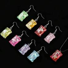 10Pcs Sweet Candy Resin Charms, 23x16mm Transparent Pendants For DIY Jewelry Making - Perfect For Necklaces, Bracelets & Earrings - Sweet Candy Pendant - View 5