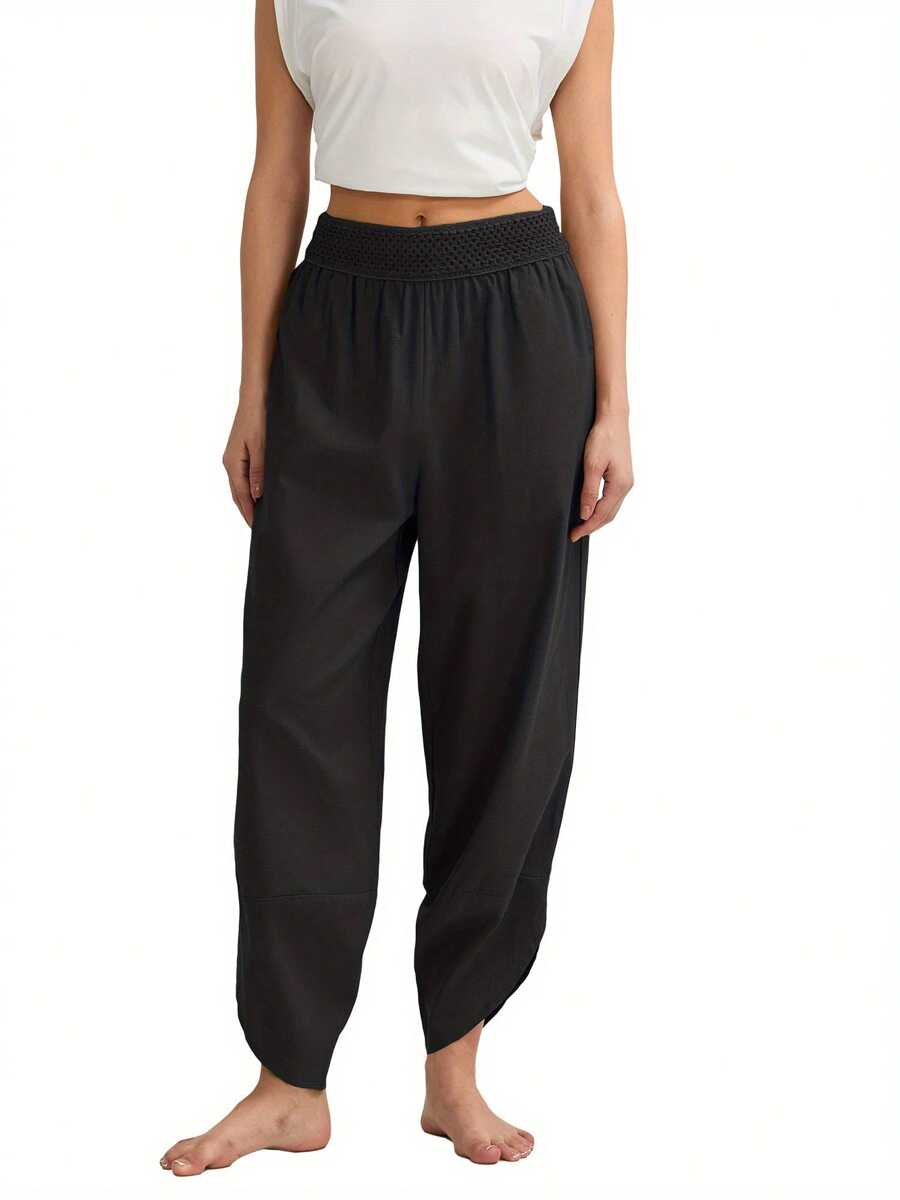 Bohemian Meditation Yoga Harem Style Pants - Black - View 1