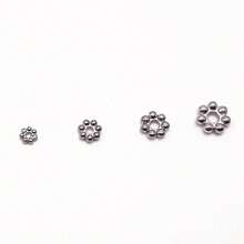 20 sztuk/worek 3/4/5/6mm stal nierdzewna kwiatowe przekładki koraliki złote stokrotki przekładki płatek śniegu przekładki biżuteria przekładki do bransoletki naszyjnika dokonywanie ustaleń