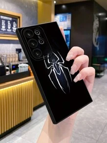 1 件白色蜘蛛网图案防震手机壳适用于 Apple、/Galaxy、Infinix、Redmi、OPPO、VIVO、Realme 防水防摔防刮 - 黑色 - 查看 4