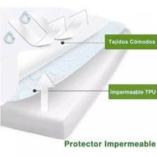 Microfiber Mattress Protector Water Resistance Anti-Wrinkle And Antibacterial Minimalism Solid Color - 藍色 - 查看 4