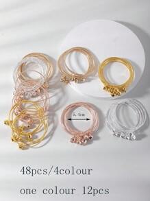 6 قطع أساور رائعة للأطفال من 3 إلى 10 سنوات بتصميم النجوم والأجراس المتداخلة، هدية عيد للأطفال