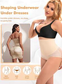 Werena Tummy Control Shapewear For Women High Waisted Shaping Underwear Seamless Stomach Body Shaper Girdle Panties