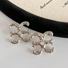 Nuevos pendientes cuadrados de metal de moda, accesorios de lujo para fiestas de mujeres, regalos de pareja