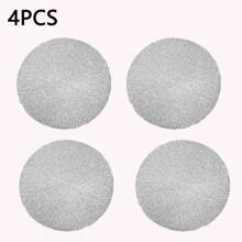 4/6pcs Western-Style Round Placemats - Heat-Resistant, Non-Slip, Waterproof, And Easy-To-Clean Table Mats For Home And Hotel Decor - Simple, Hollow, Bronzing Design For Coffee Tables And Dining Tables - Multicolor - View 7