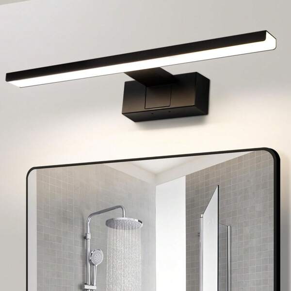 ZMH Spiegellampe LED Spiegelleuchte Bad - 30CM/40CM/60CM Badezimmer Schwarz Badlampe Wand Wasserdicht IP44 Wandlampe Modern Neutralweiß 4000K Weiß Wandleuchte für Keller Küche Badschrank
