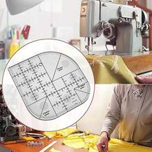 Regla curva de ángulo para patchwork | Regla acrílica de patchwork para coser | Plantilla de patchwork para manualidades de costura | Herramienta de regla de corte de ángulo curvo para patchwork