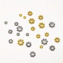20 sztuk/worek 3/4/5/6mm stal nierdzewna kwiatowe przekładki koraliki złote stokrotki przekładki płatek śniegu przekładki biżuteria przekładki do bransoletki naszyjnika dokonywanie ustaleń