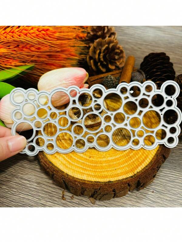 1 Metal Cutting Die - Great For Paper Crafting And Card Making Projects, Scrapbooking, DIY Album Decorating - Bubble Template Features Durable Metal Construction