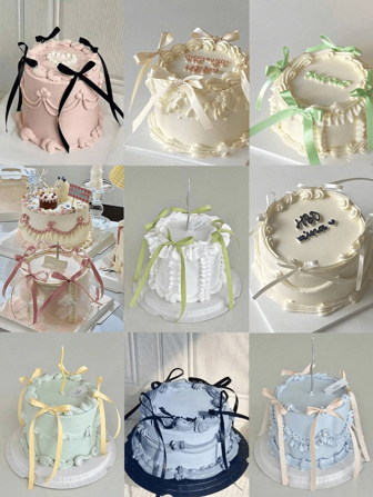 20/12/10pcs Red/Black/Pink Elegant Bow Cake Decorations, Mother's Day & Valentine's Day Cake Decor, Ribbon Cake Decorations, Anniversary Cake Toppers, Suitable For Wedding, Party, Valentine's Day, Mother's Day, Anniversary, Birthday Cakes