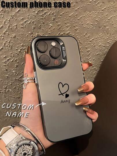 1pc Customizable Phone Case, Compatible With Samsung S24 Ultra/S25 Ultra And Apple 17 ProMax/16/15/14 Plus/13 Pro/12 Pro Max/11/7P/XS/XR, Hard PC Material, Scratch-Resistant, Fingerprint-Proof, Personalized Gift For Individual, Partner, Family, Friend, Couple, Sibling, Birthday, Anniversary,Boyfriend,Girlfriend,Family,Friends,Grandparents,Couple