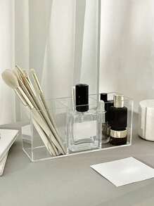 1pc Transparent 4-Slot Makeup Storage Box, Organizer For Eyeliner Pencil, Eyebrow Pencil, Makeup Brush, Cosmetics Storage, Bathroom Storage, Bed Home Organization, Travel Essential Bag, Bags, Makeup Bag, Vanity, Travel, Make Up Bag, Storage, Makeup Organizer, Makeup Bags, Toiletry Bag, Desk Organiser, Cosmetic Bag, Makeup Pouch, Make Up Organizer, Vanity Accessories, Make Up Pouch, Make Up Bags, Jewellery Box, Pouch, Makeup Brush Holder, Brush Holder, Perfume Organiser, Pouch Bag,Gifts For Women,Christmas Gifts,Gift Ideas For Women - Clear - View 13